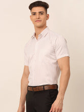 Men White Classic Striped Styled Formal Shirt-SF-824
